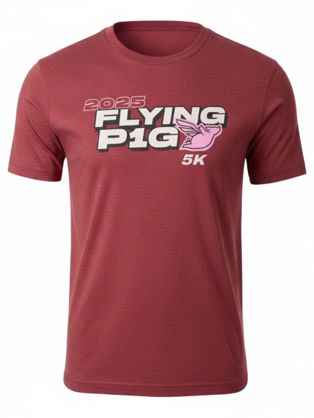 2025 Cincinnati Flying Pig 5K T-Shirt Size Medium Asics Unisex Red